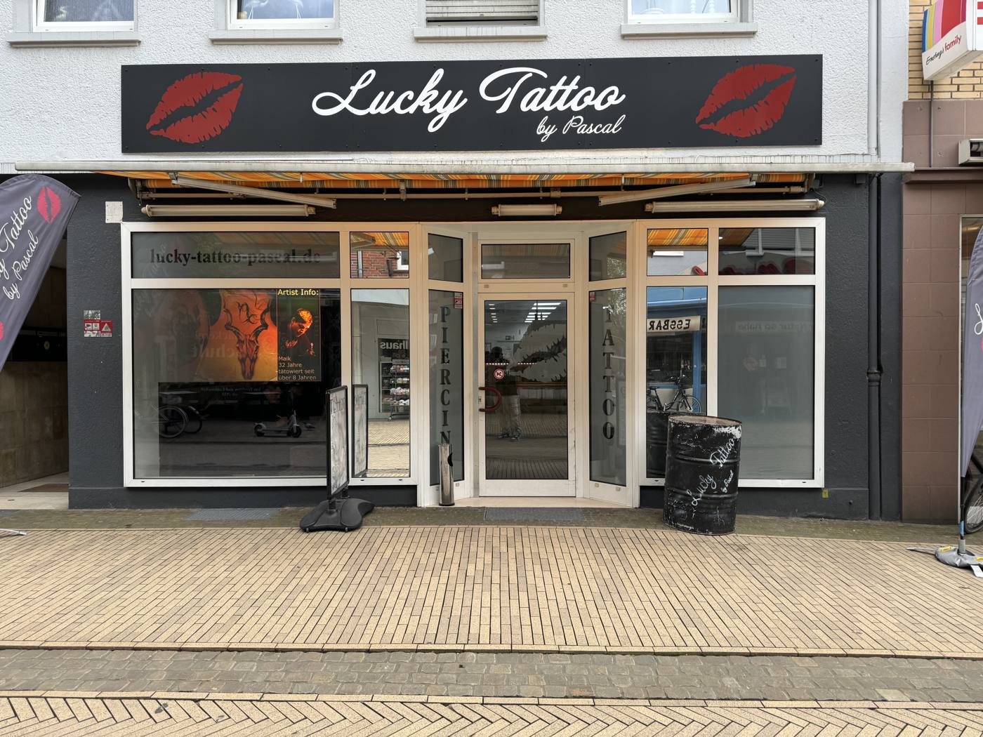 Ladenfront von Lucky Tattoo vorher